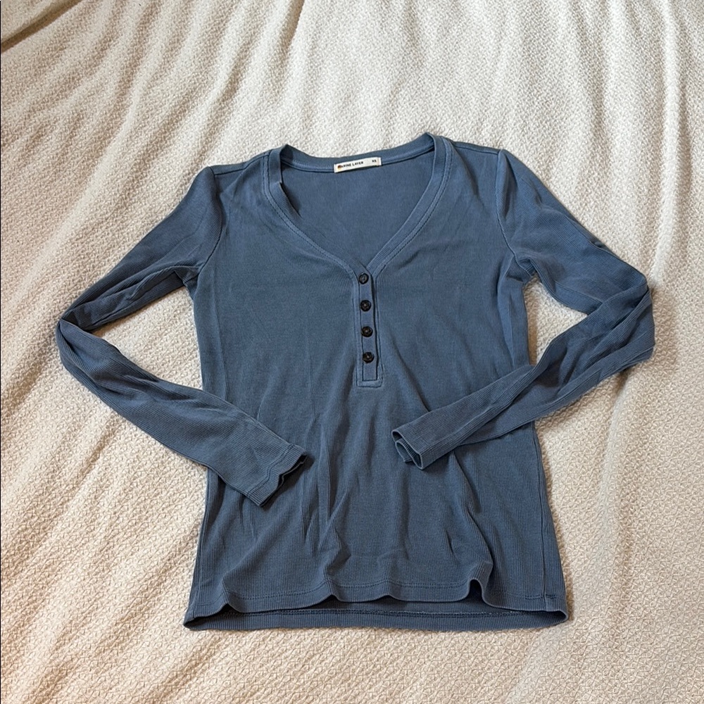 Marine Layer Lexi Rib V Neck